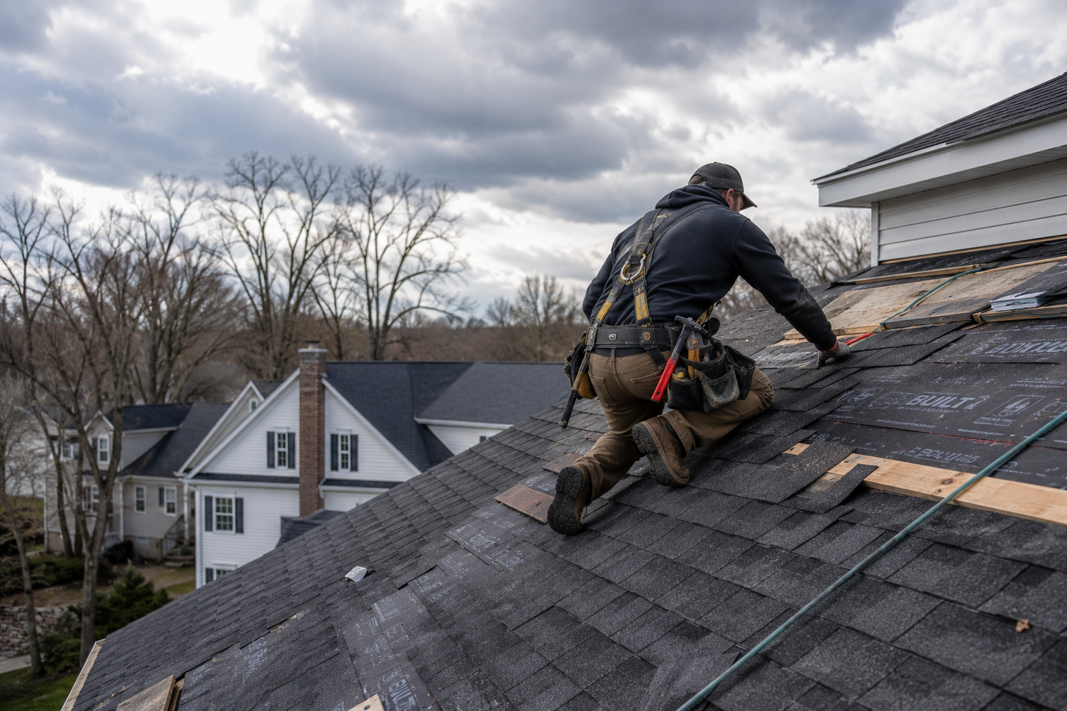R&R Roofing on the job